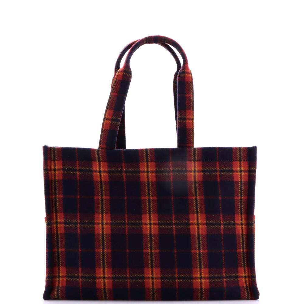 Celine Cabas Thais Tote Tartan Wool #254851C15B - Picture 3 of 7
